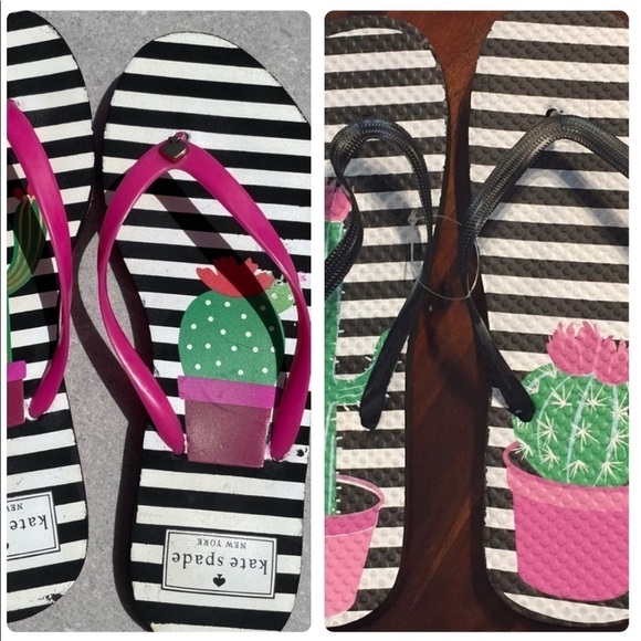 Cactus Striped Flip Flops - Picture 2 of 6